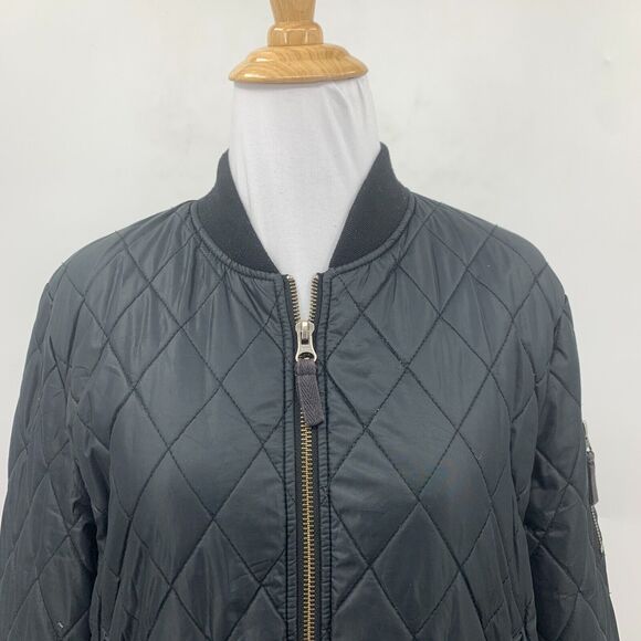 Volcom Flight Jacket Womens S Small Black Full Zip Insulated Quilted Bomber - Picture 3 of 16